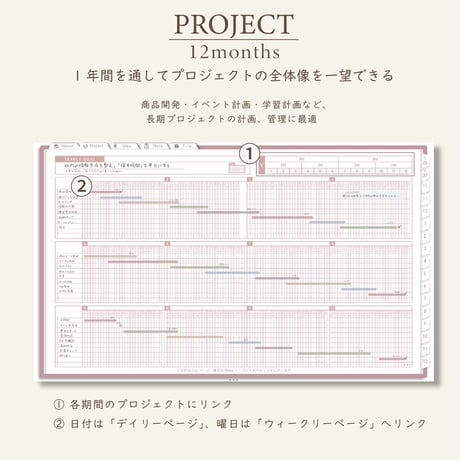 2027年1月始まりしごと手帳[日曜始まり／週：バーチカル／日：２DAY／色：サクラ]