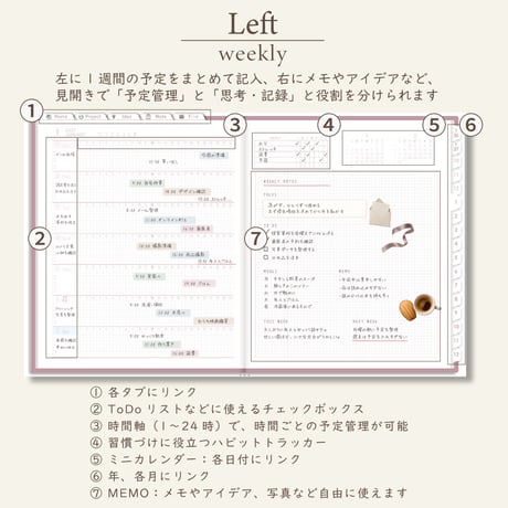 2027年1月始まりしごと手帳[日曜始まり／週：レフト／日：１DAY／色：サクラ]