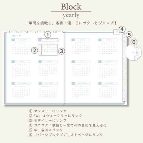 2027年1月始まりPREMIUM PLANNER[月曜始まり／週：レフト／日：１DAY／色：ソラ]