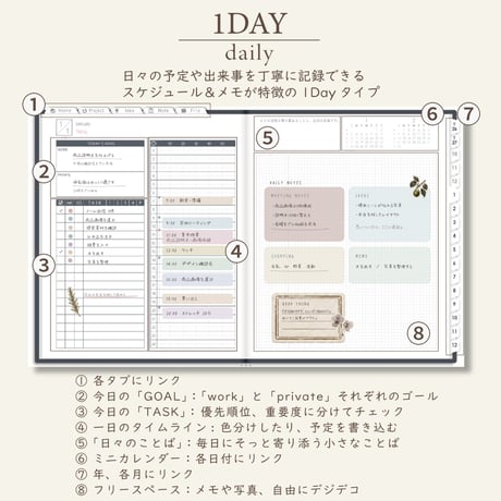 2027年1月始まりしごと手帳[日曜始まり／週：ブロック／日：１DAY／色：モノ]
