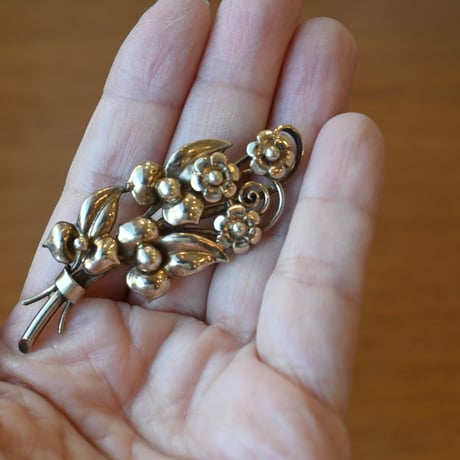 VIntage  sterling silver brooch bouquet