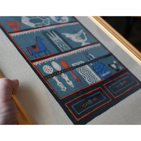 Jobs Hantbryk tapestry with frame