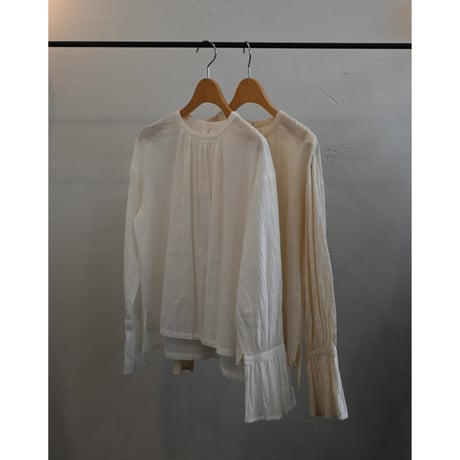 miho umezawa voile washer gathered blouse
