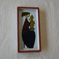Stig Lindberg 'karneval' small rectangler plate