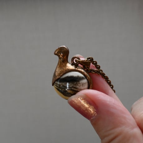 Kalevala Koru  Töyri Bird Bronze Necklace marble