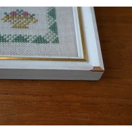 Vintage danish fremme emboridery tapestry 'April'