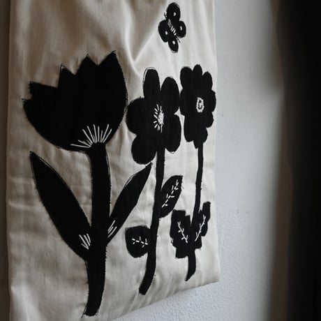 raha flower applique bag