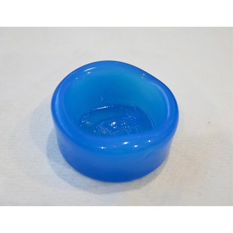 Erik Höglund ashtray cat  aqua blue