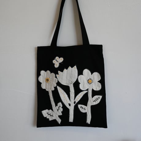 raha flower applique bag