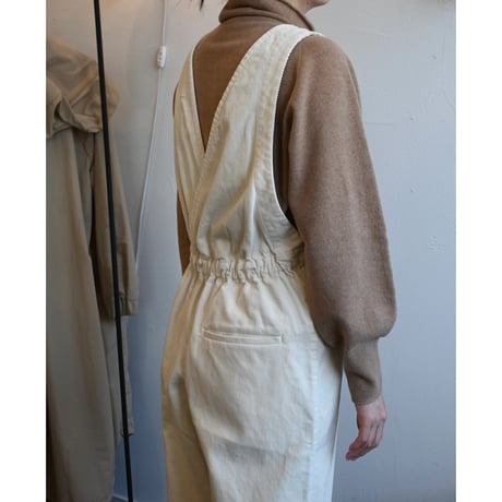 miho umezawa 14W corduroy salopette pants ivory　medium