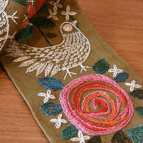 Vintage swedish embroidery tapestry