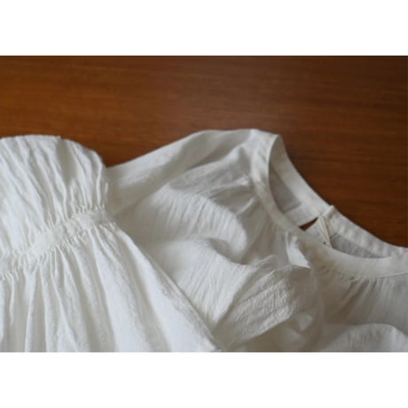 miho umezawa voile washer gathered blouse