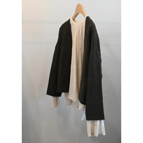 miho umezawa linen bamboo  V-neck jacket