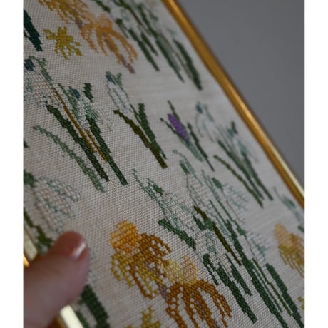 Sweden embroidery tapestry with frame