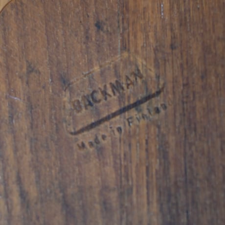 Backman vintage teak cutting tray with glass dome