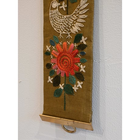 Vintage swedish embroidery tapestry