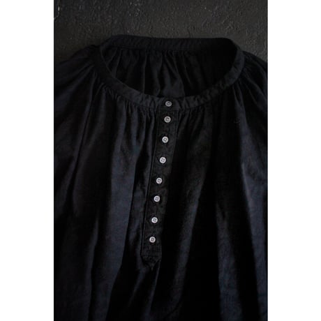 ANTIQUE JACOUARD CHURCH SMOCK BLOUSE / GAUZE#