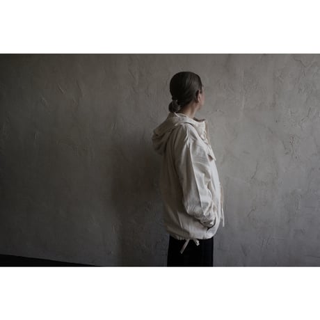 Brushed Cotton Flannel Biowash French Anorak Parka / 〼〼:masumasu