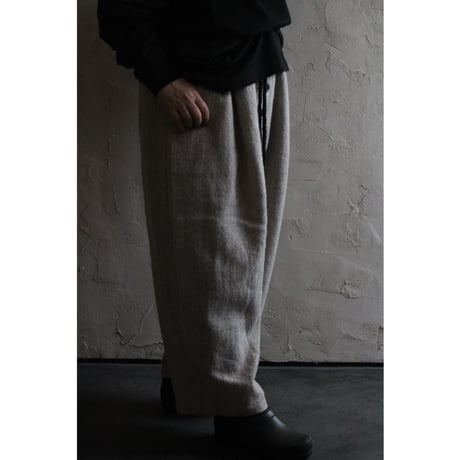 Shetland Wool Linen Rope Belt Easy Sarouel Pants / 〼〼:masumasu