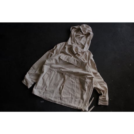 Brushed Cotton Flannel Biowash French Anorak Parka / 〼〼:masumasu