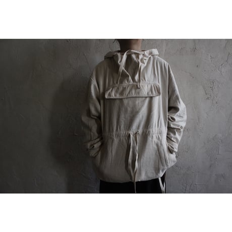 Brushed Cotton Flannel Biowash French Anorak Parka / 〼〼:masumasu