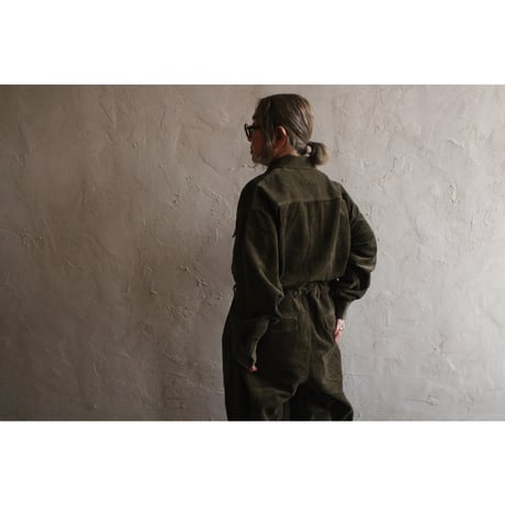 Vintage Washed Corduroy Euromilitary Jumpsuit / 〼〼:masumasu