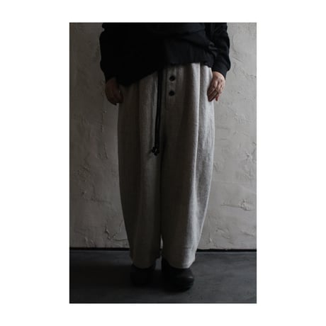 Shetland Wool Linen Rope Belt Easy Sarouel Pants / 〼〼:masumasu