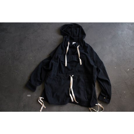 Brushed Cotton Flannel Biowash French Anorak Parka / 〼〼:masumasu