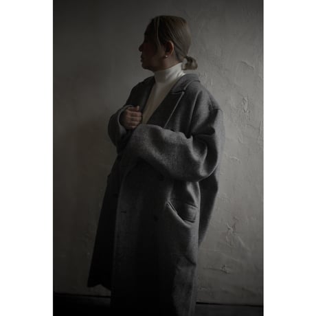 Wool Blend Double-Breasted Long Coat / 〼〼:masumasu