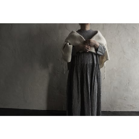 BUMPY COTTON SWITCHING GATHER ONE PIECE / GAUZE#