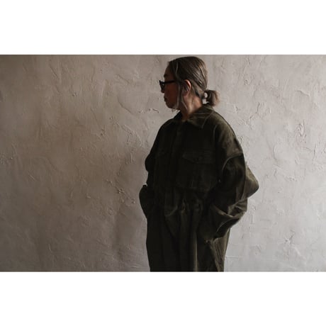 Vintage Washed Corduroy Euromilitary Jumpsuit / 〼〼:masumasu