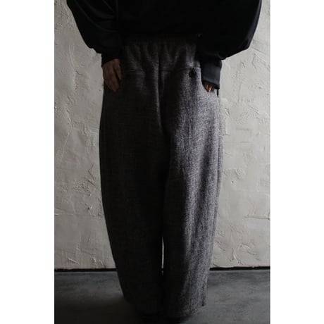 Shetland Wool Linen Rope Belt Easy Sarouel Pants / 〼〼:masumasu