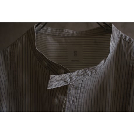 Cotton Typewriter Round Slit Long Officer Shirt / 〼〼:masumasu