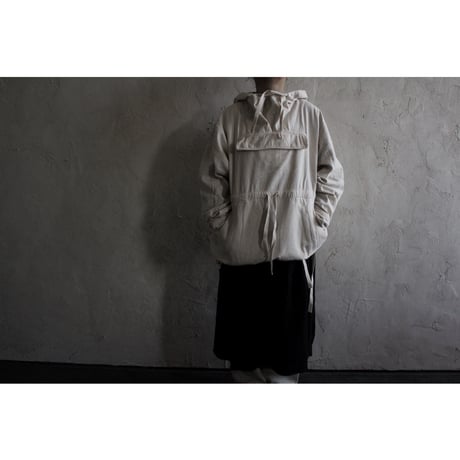 Brushed Cotton Flannel Biowash French Anorak Parka / 〼〼:masumasu