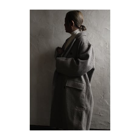 Wool Blend Double-Breasted Long Coat / 〼〼:masumasu