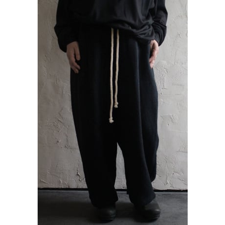 Shetland Wool Linen Rope Belt Easy Sarouel Pants / 〼〼:masumasu