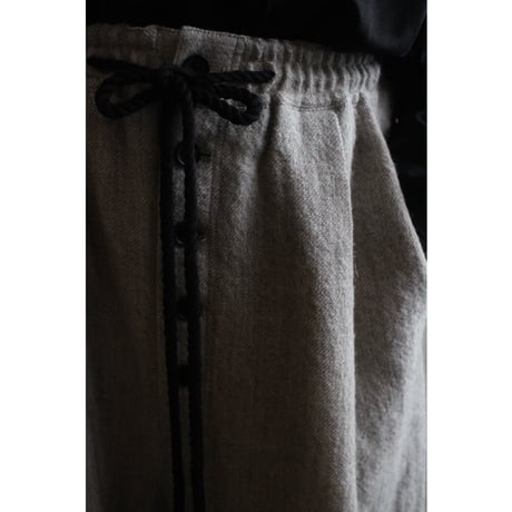 Shetland Wool Linen Rope Belt Easy Sarouel Pants / 〼〼:masumasu