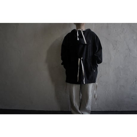 Brushed Cotton Flannel Biowash French Anorak Parka / 〼〼:masumasu