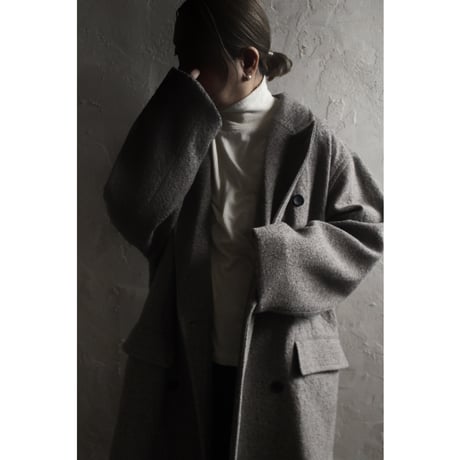 Wool Blend Double-Breasted Long Coat / 〼〼:masumasu
