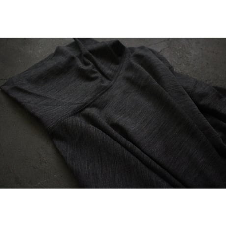 Super100s WOOL PlatingTurtleneck L/S Logo TEE / 〼〼:masumasu