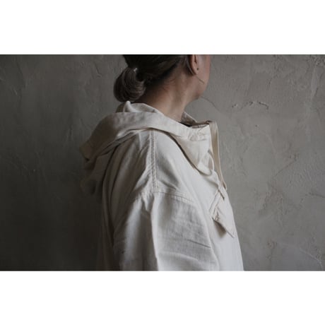 Brushed Cotton Flannel Biowash French Anorak Parka / 〼〼:masumasu