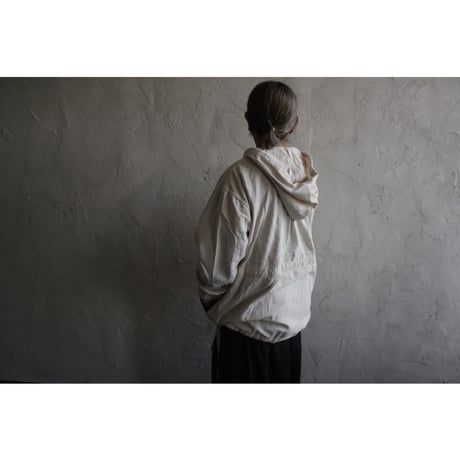 Brushed Cotton Flannel Biowash French Anorak Parka / 〼〼:masumasu