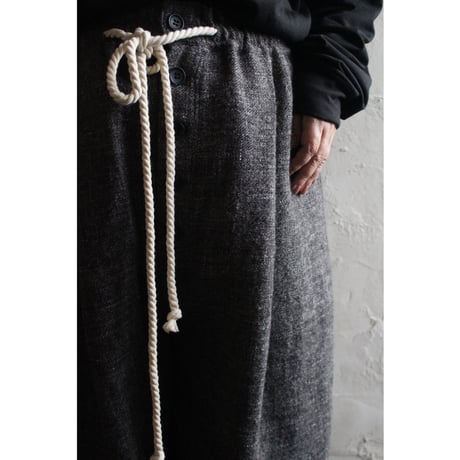 Shetland Wool Linen Rope Belt Easy Sarouel Pants / 〼〼:masumasu