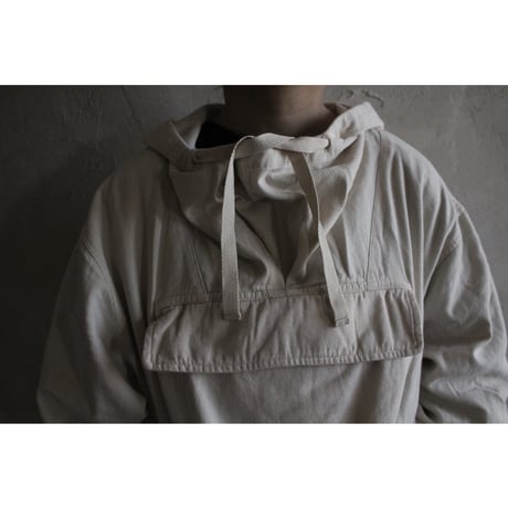 Brushed Cotton Flannel Biowash French Anorak Parka / 〼〼:masumasu