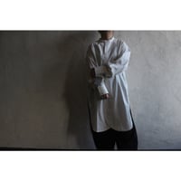 Cotton Typewriter Round Slit Long Officer Shirt / 〼〼:masumasu