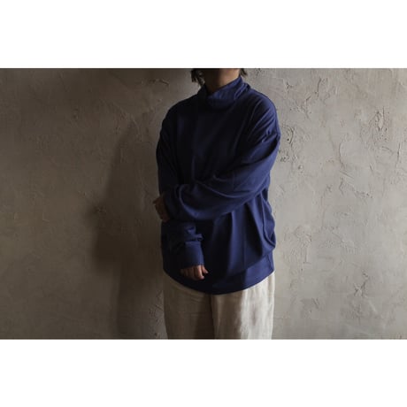 Super100s WOOL PlatingTurtleneck L/S Logo TEE / 〼〼:masumasu