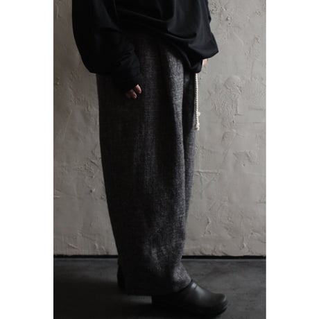 Shetland Wool Linen Rope Belt Easy Sarouel Pants / 〼〼:masumasu
