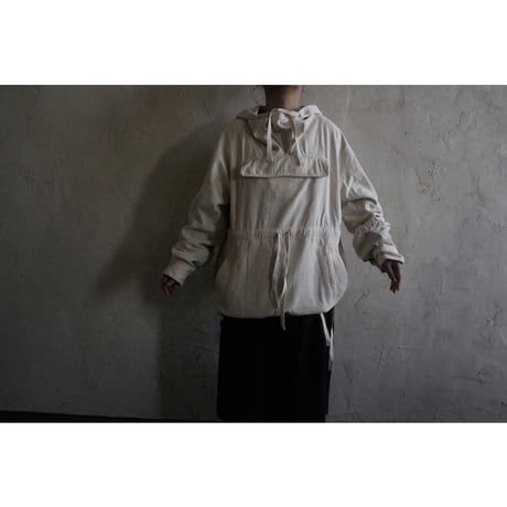 Brushed Cotton Flannel Biowash French Anorak Parka / 〼〼:masumasu