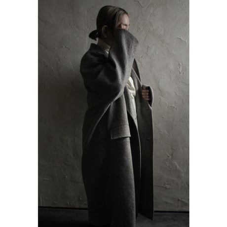 Wool Blend Double-Breasted Long Coat / 〼〼:masumasu