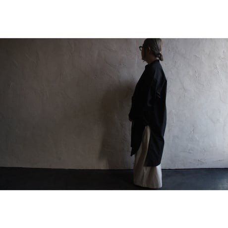 Cotton Typewriter Round Slit Long Officer Shirt / 〼〼:masumasu